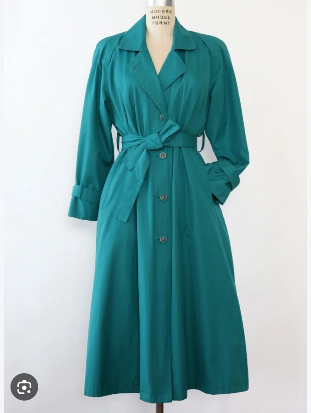 Teal London Fog Trench Coat With Liner